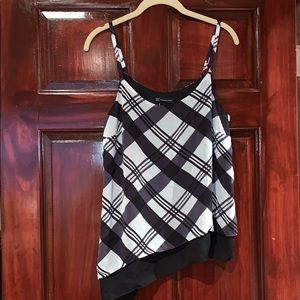 INC Plaid Top with adjustable straps